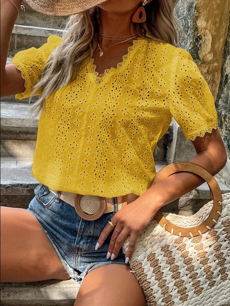Women's Eyelet Blouse