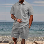 Women's Casual Polo Set with Shorts