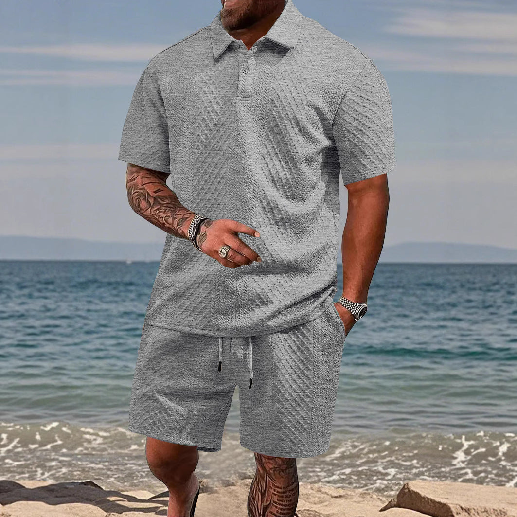 Women's Casual Polo Set with Shorts