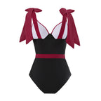 Women's Swimsuit with Ruffle Details and High Leg Cut