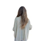 Women's Cotton Blouse with Button Placket