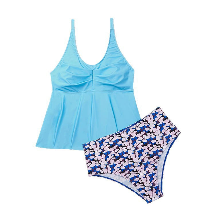 Women's Swimsuit Set with Stylish Top and High-Cut Bottoms