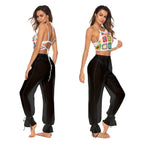 Women's Elegant and Airy Palazzo Trousers with Ruffle Details