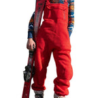 Women's Fluffy Overall with Adjustable Straps and Pockets