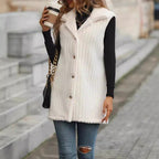 Women's Elegant and Cozy Teddy Jacket with Button Placket