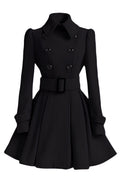 Women's Elegant Trench Coat with Tailored Cut and Decorative Buttons