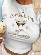Women's Crop T-Shirt with Creative Bow Details