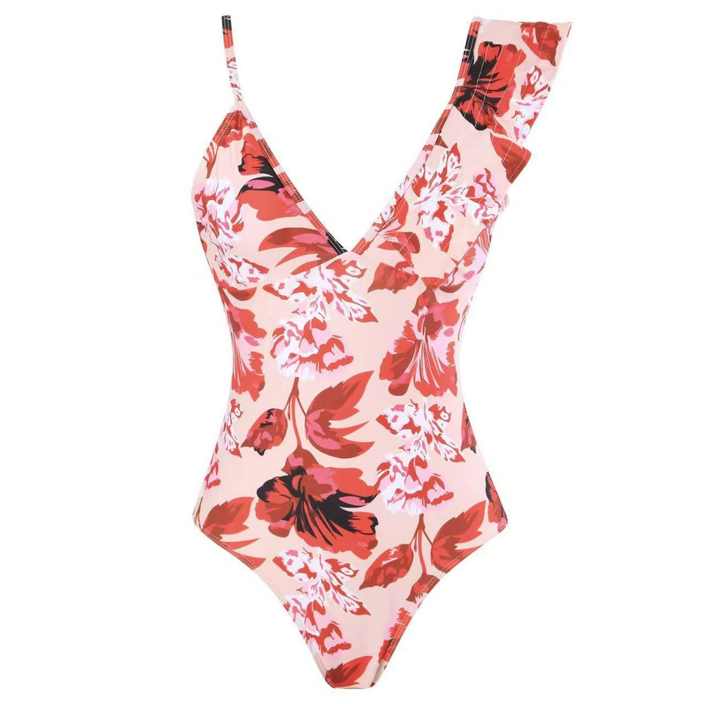 Women's Floral Swimsuit with Matching Skirt