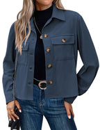 Women's Corduroy Jacket with Practical Chest Pockets