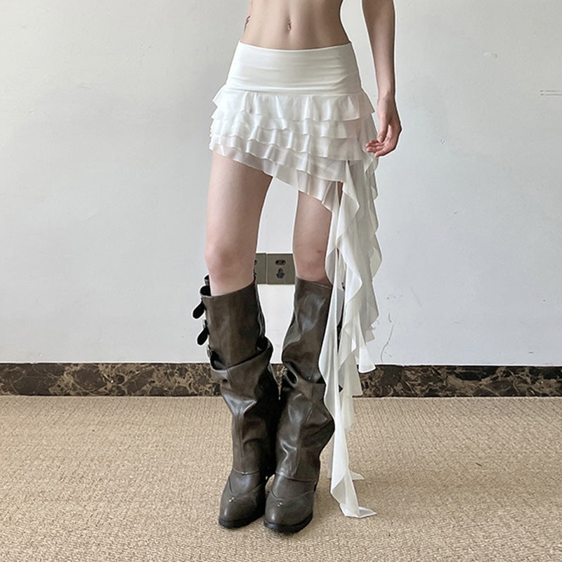 Asymmetrical Ruffled Skirt