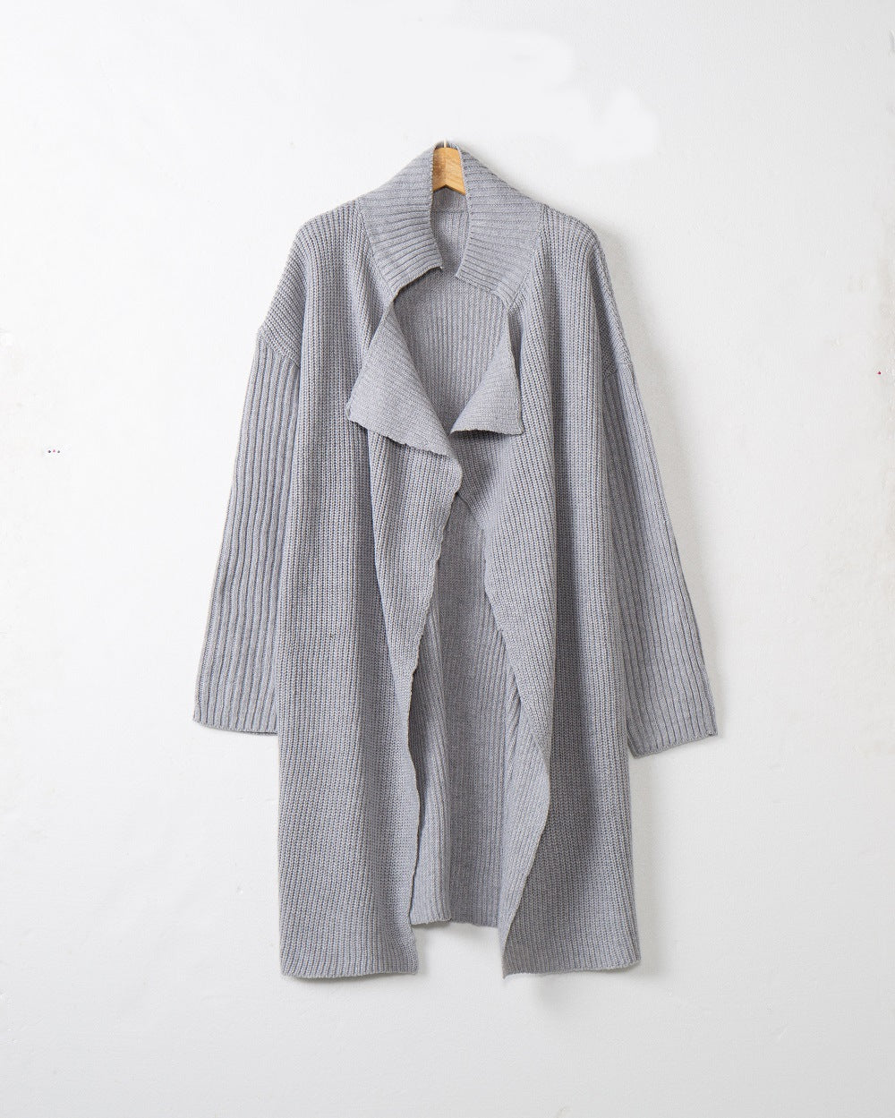 Women's Knit Coat with Casual Cut and Modern Details