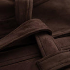 Elegant Jacket with Waist Belt and Modern Collar