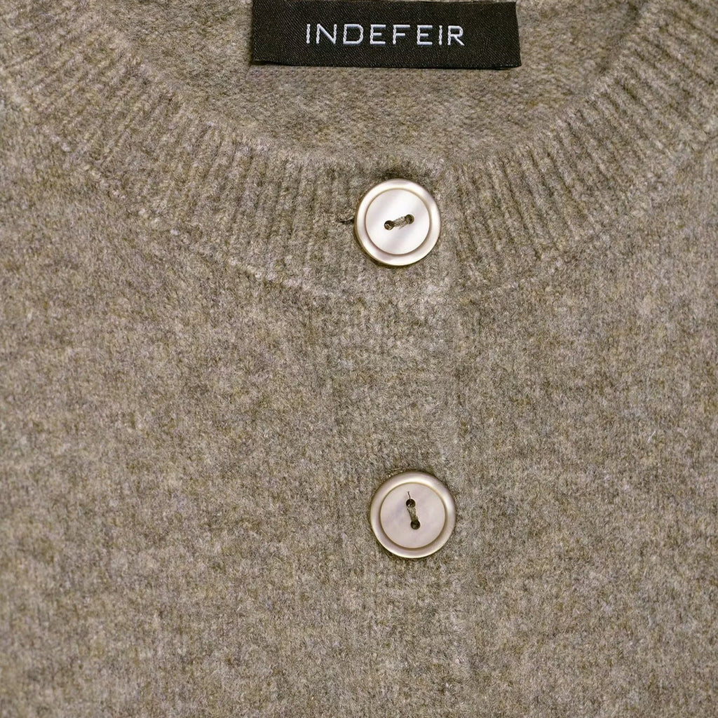 Women's Cropped Knit Cardigan with Button Closure