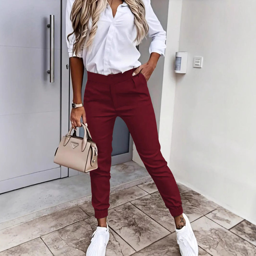 Women's Comfortable Slim-Fit Chino Pants