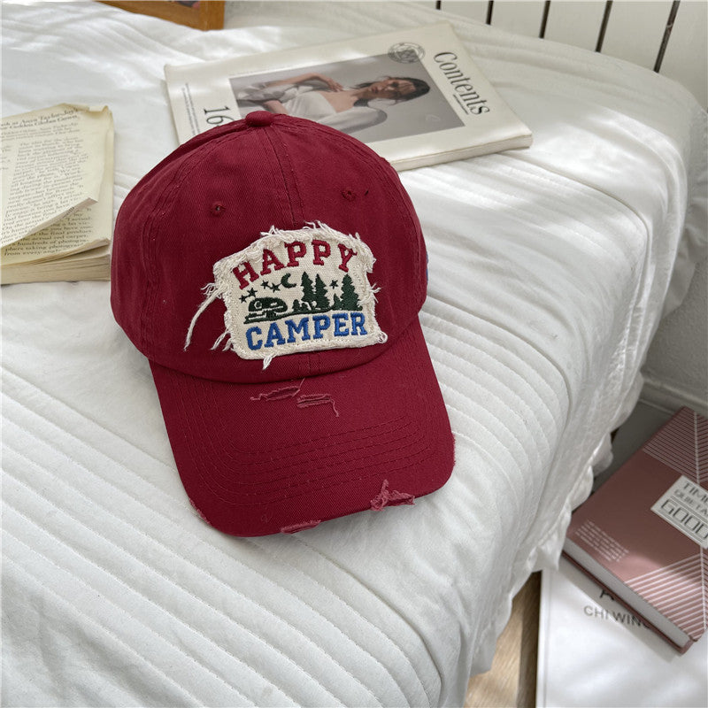 Men's Distressed Vintage-Inspired Baseball Cap
