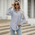 Women's Striped Long-Sleeve Shirt