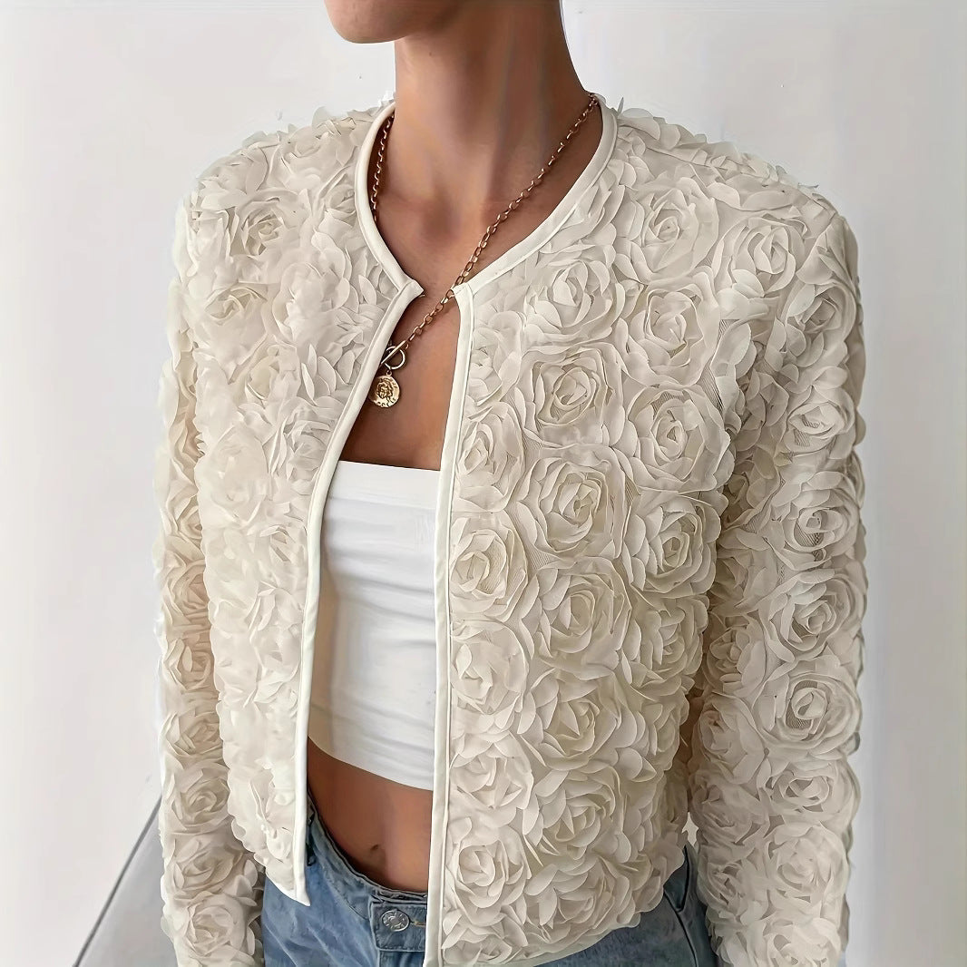 Women's Floral Appliqué Jacket