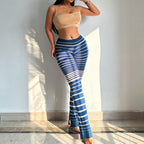 Women's High-Waisted Striped Leggings