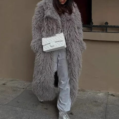 Women's Fluffy Oversized Faux Fur Coat