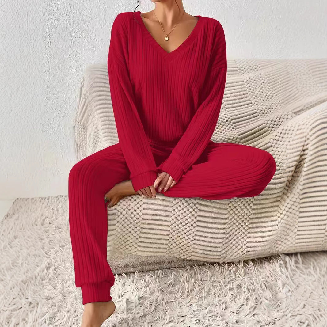 Women's Ribbed Knit Loungewear Set