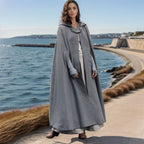 Women's Elegant Hooded Cape with Adjustable Closure