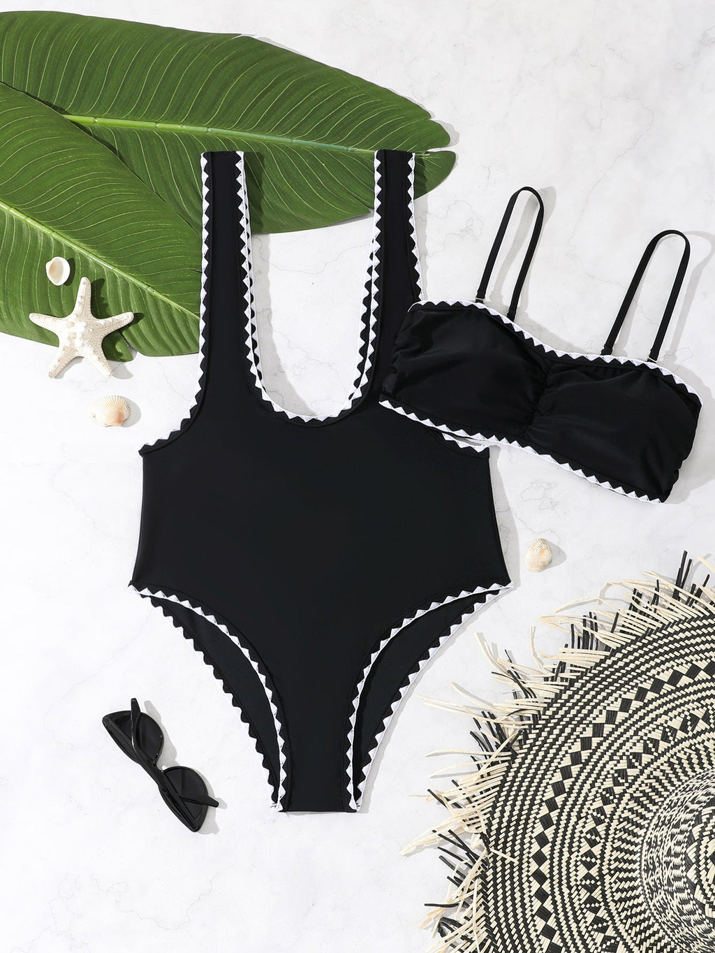 Women's Wrap-Style Ruffled Swimsuit