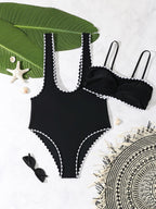 Women's Wrap-Style Ruffled Swimsuit