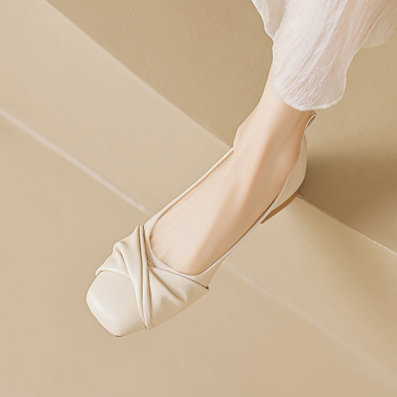 Women's Ballet Flats with Knot Design