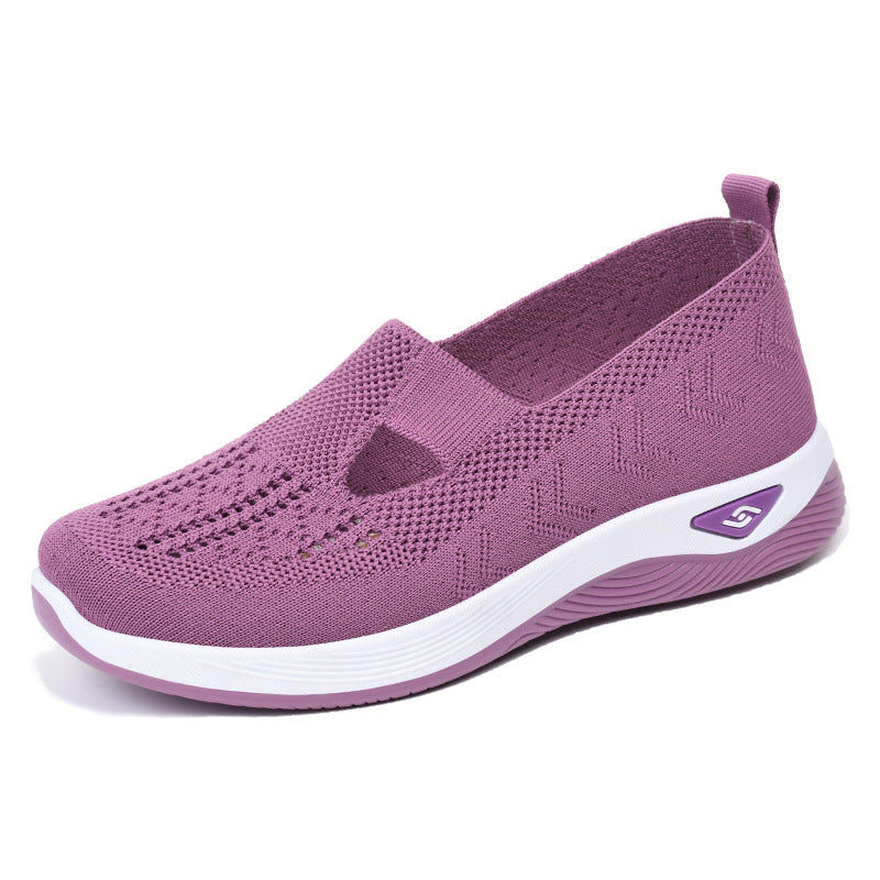 Women's Breathable Slip-On Sneakers with Elastic Design