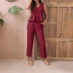 Elegant Jumpsuit with Modern Ruching and Casual Cut