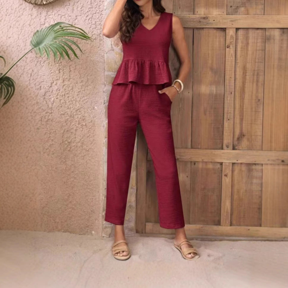 Elegant Jumpsuit with Modern Ruching and Casual Cut