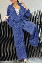 Casual Jumpsuit with Leopard Print and Wide Cut