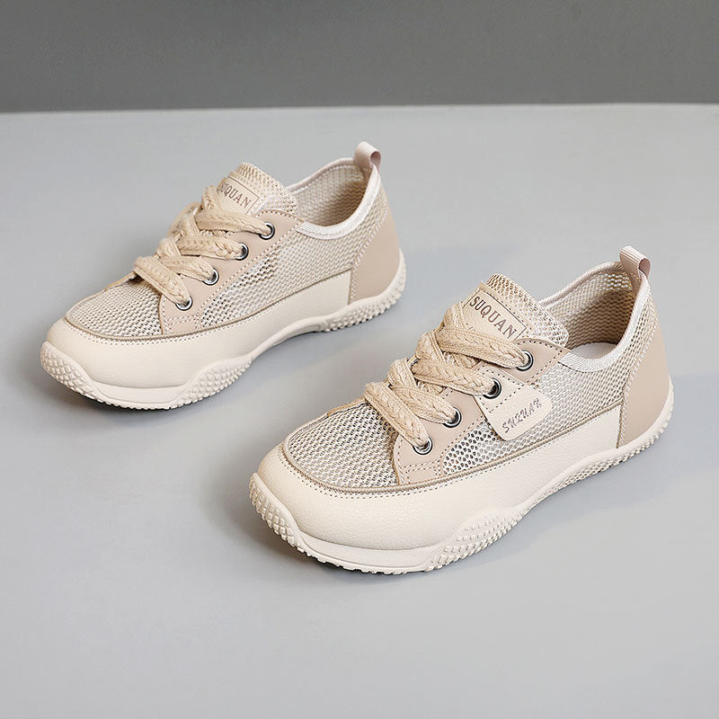 Women's Breathable Casual Sneakers with Rugged Tread and Fashionable Accents