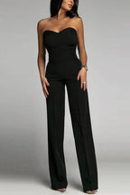 Elegant Women's Jumpsuit with Off-Shoulder Design and Wide Leg
