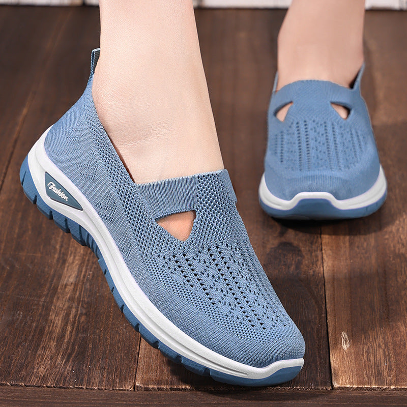 Women's Breathable Casual Sneakers with Flexible Entry and Non-Slip Sole