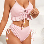 Women's Swimsuit with Ruffle Details and Adjustable Straps