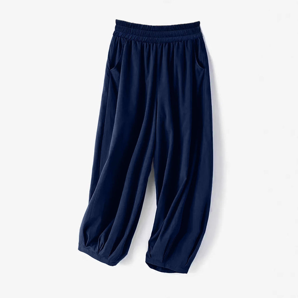 Women's Comfortable Loose Harem Pants with Elastic Waistband