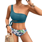 Women's Asymmetrical Bikini with Adjustable Tie