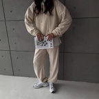 Women's Fleece Loungewear Set with High Collar