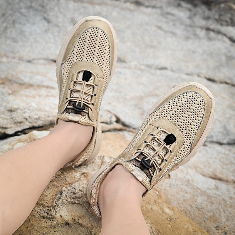Women's Breathable Sports Sneakers with Elastic Quick-Lace System