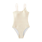 Women's Ribbed Swimsuit with Asymmetric Strap