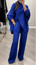 Women's Casual Knit Set with Wide Cut