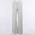 Women's Comfortable Casual Pants with Elastic Waistband and Drawstring