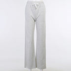 Women's Comfortable Casual Pants with Elastic Waistband and Drawstring