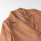 Elegant Women's Double-Breasted Wool Coat