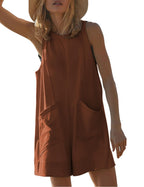 Women's Casual Wide-Leg Jumpsuit with Pockets