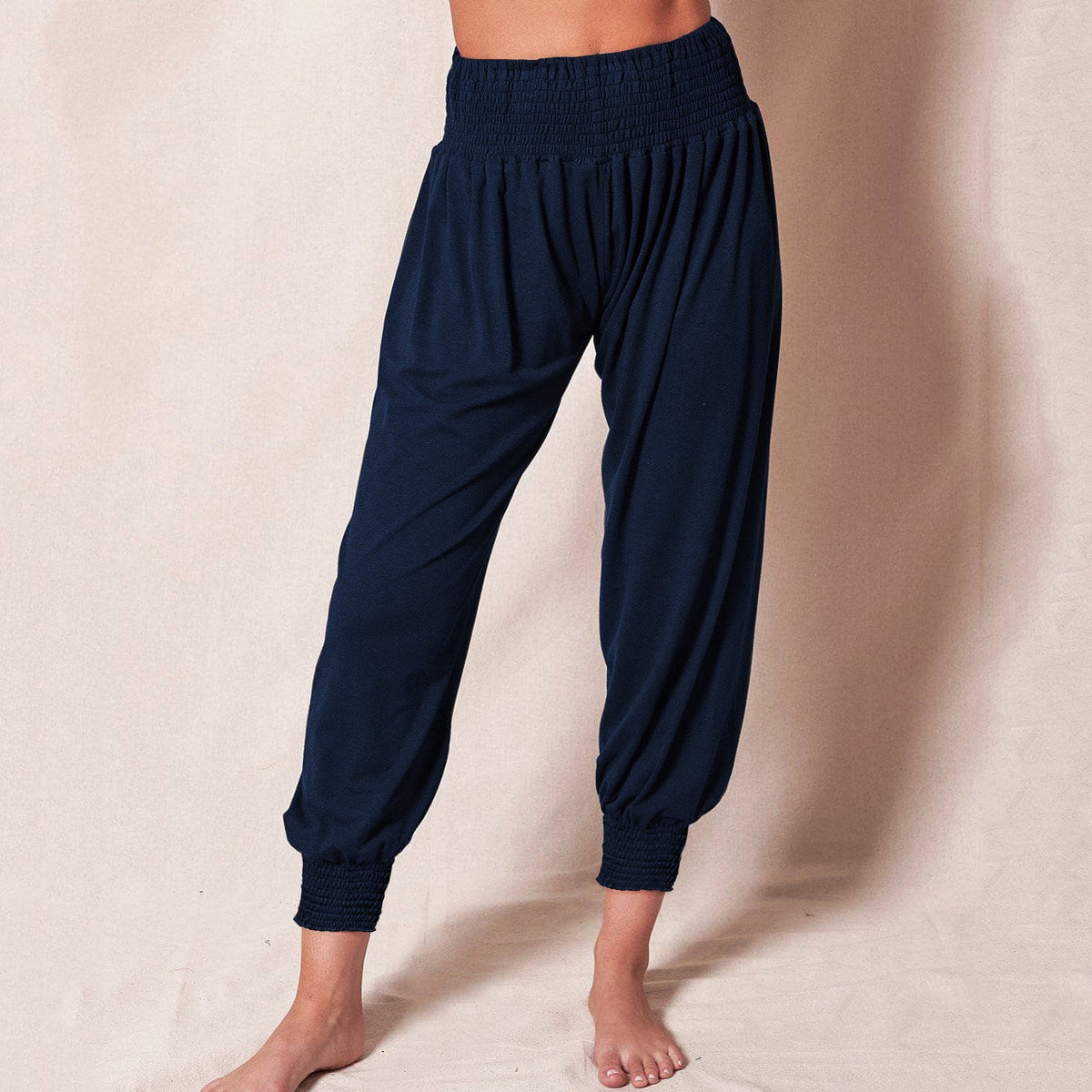 Women's Comfortable Casual Pants with Elastic Waist and Slim Cuffs