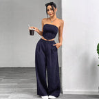 Elegant and Airy Set with Striped Pattern