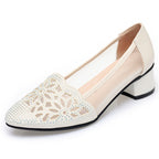 Women's Floral Ballet Flats with Mesh