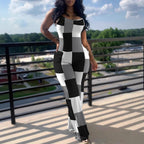 Women's Jumpsuit in Modern Striped Look